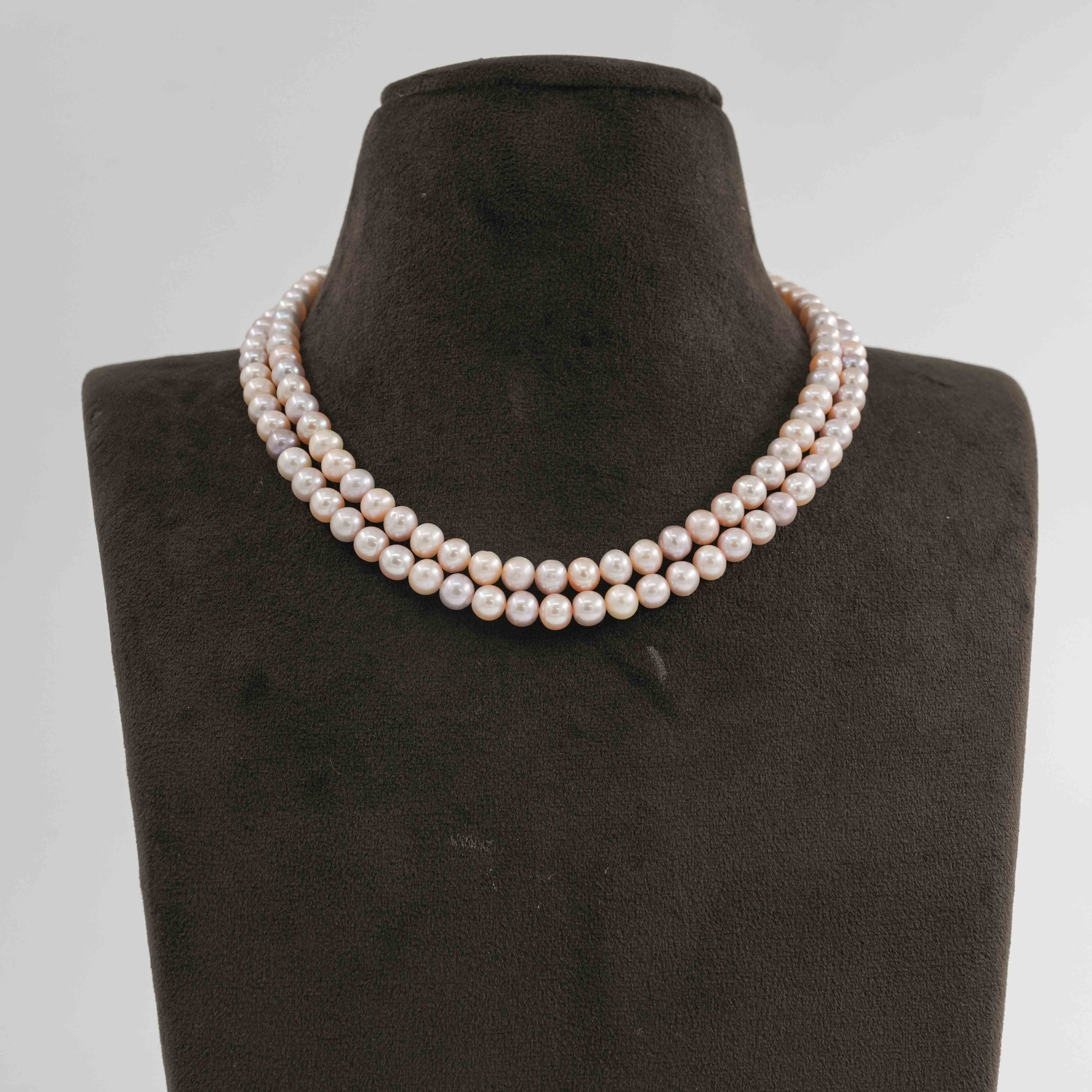 Peach Beauty Pearl Necklace